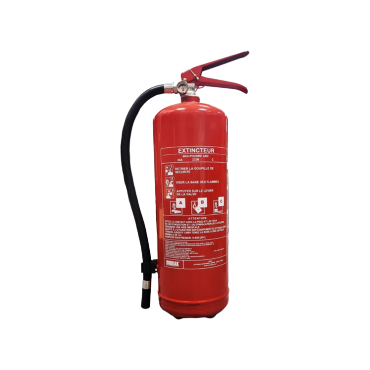 Extincteur Poudre ABC 6kg CE : Sécurité Incendie Certifiée